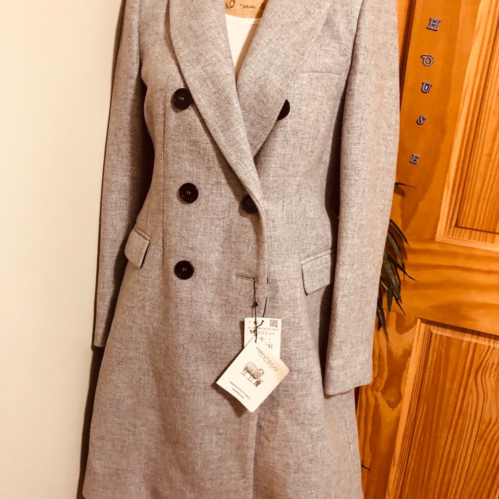 Zara Gray Double-Breasted Coat